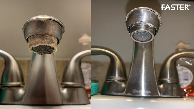 Cặn vôi trên vòi rửa bát là gì?