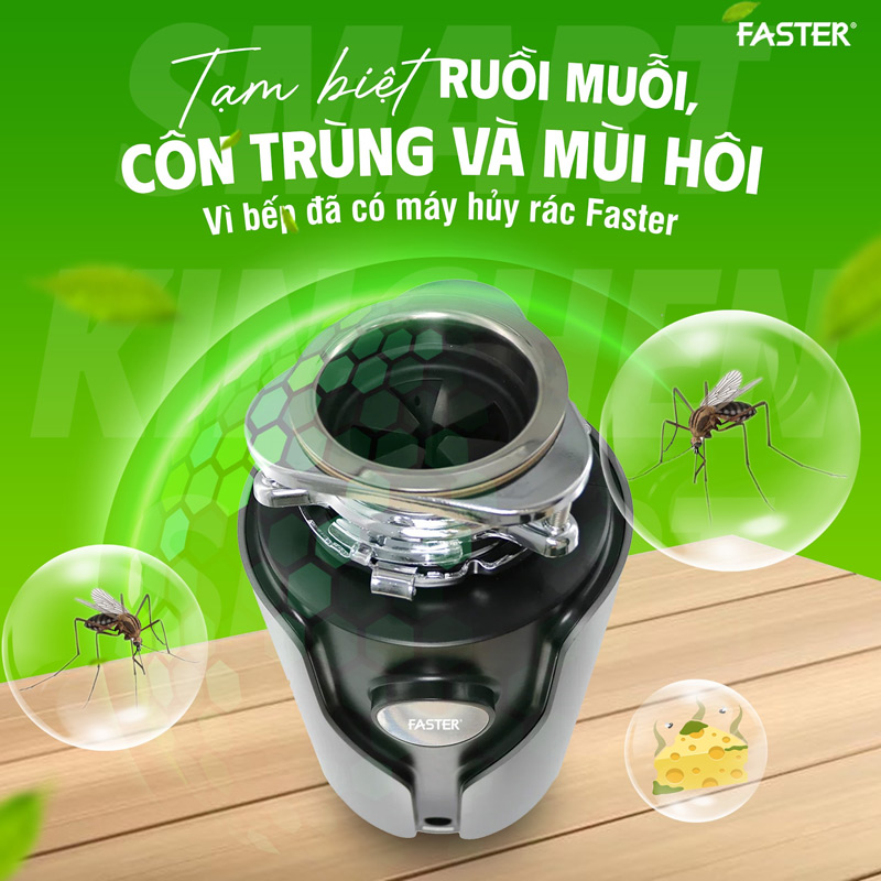 Máy hủy rác ngăn chặn gián, kiến và vi khuẩn