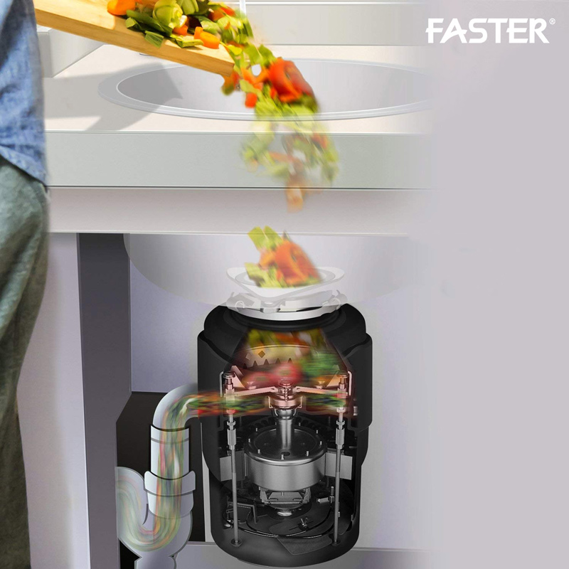 Máy hủy rác gây ồn kẹt dính