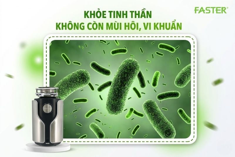 Máy hủy rác thực phẩm TẠM BIỆT RUỒI MUỖI, CÔN TRÙNG VÀ MÙI HÔI