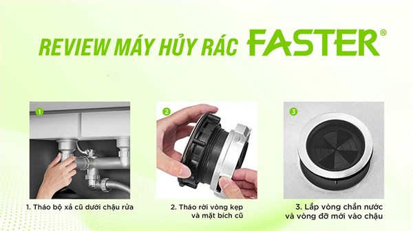 Unbox & review máy hủy rác Faster